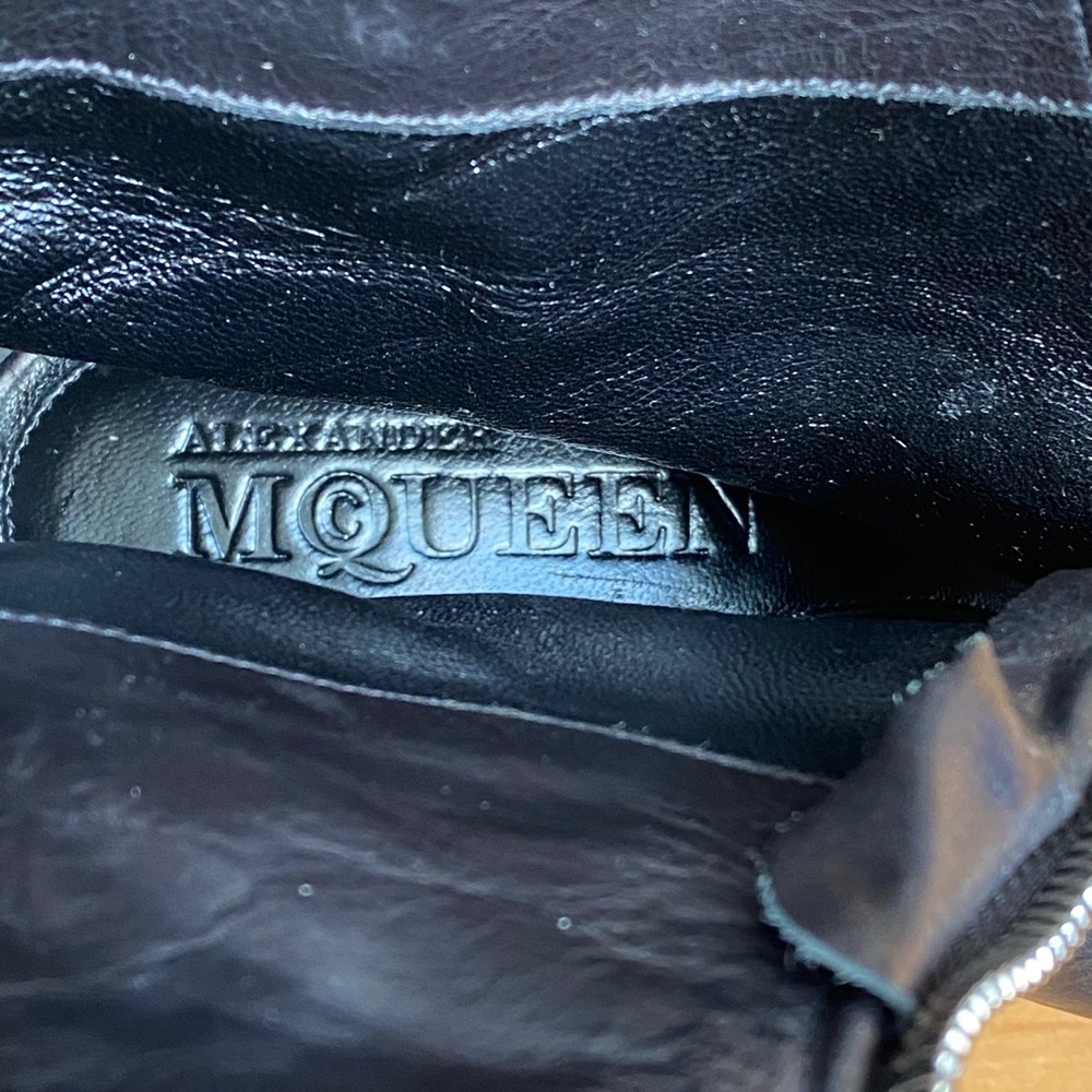 Alexander McQueen Open Toe Ankle High Heel Boots Size 39.5 - Picture 13 of 16